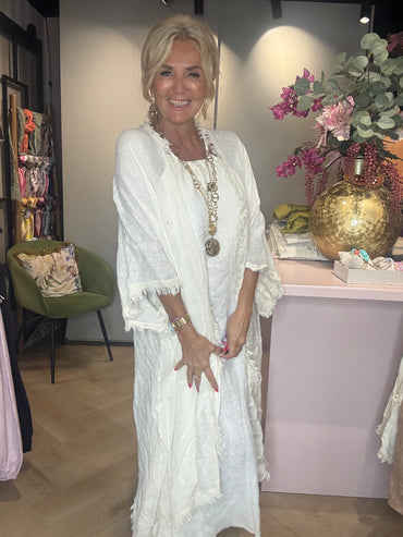 Kimono linnen ecru