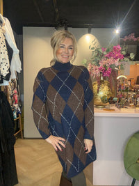Trui jurk Wieber Blauw Bruin