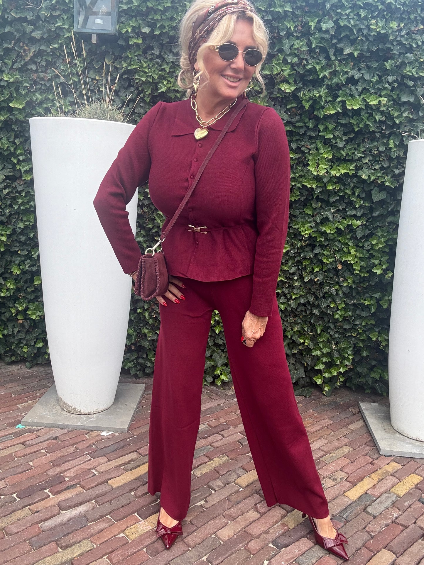 2 pieces pak bordeaux Retro Chic