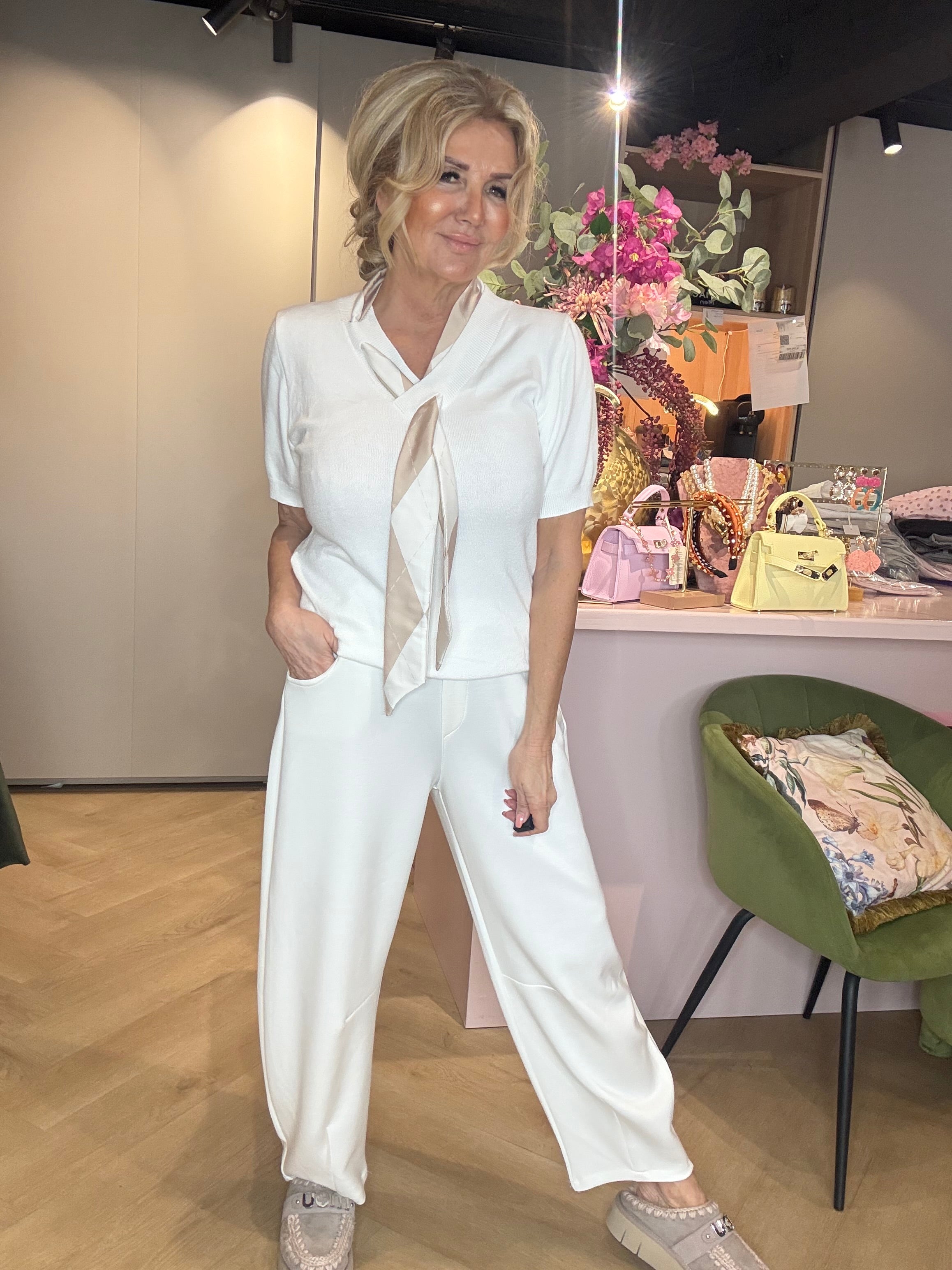 Jog Broekje Off White ballon