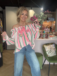 Bluse Sophie Pink Grøn