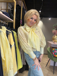 Blouse Grote Strik zacht Geel