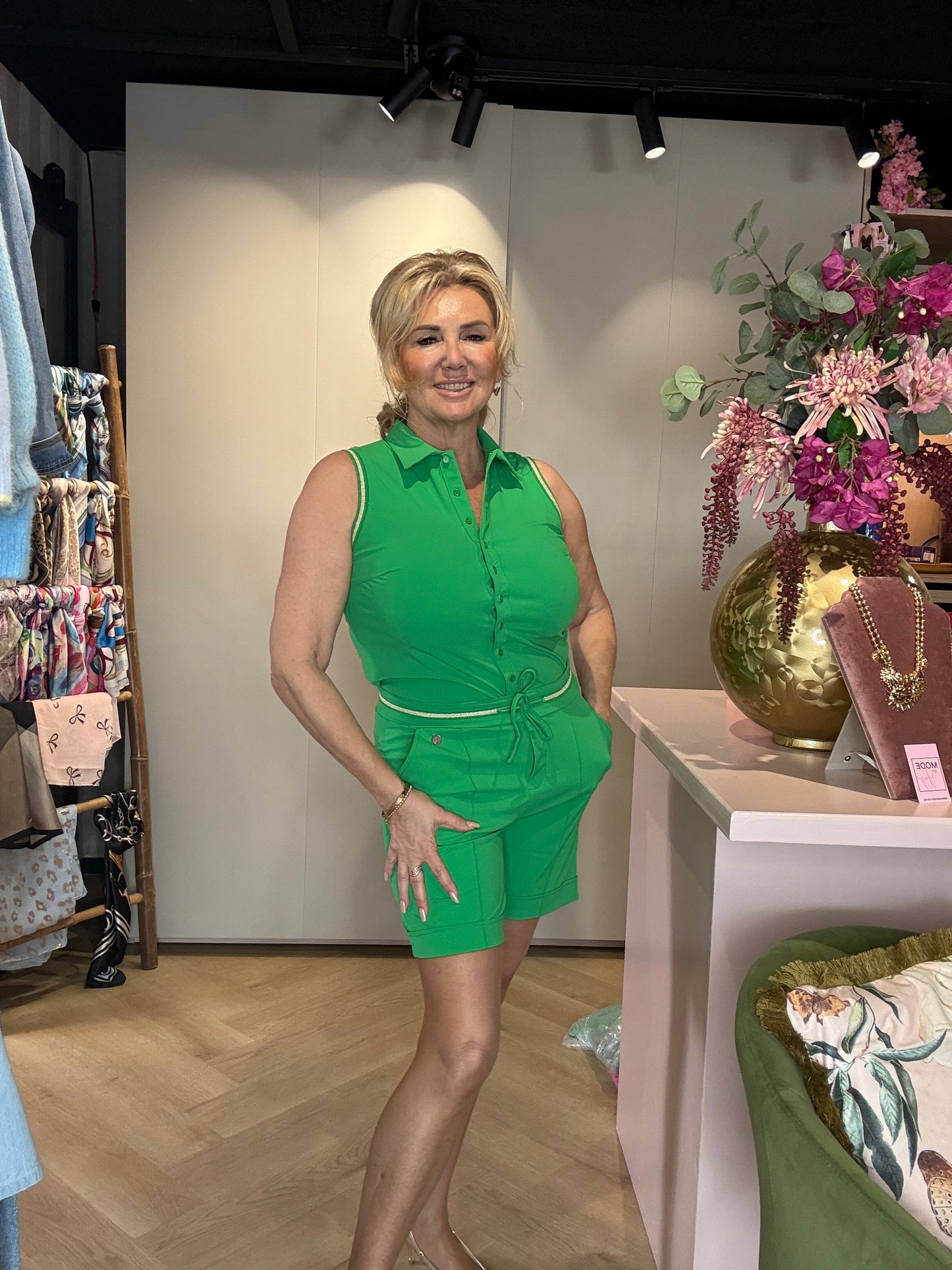 Short Triple Nine Travel Gouden Details Gucci Groen