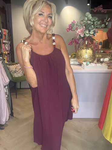 Jurk Barbados Kort Obergine