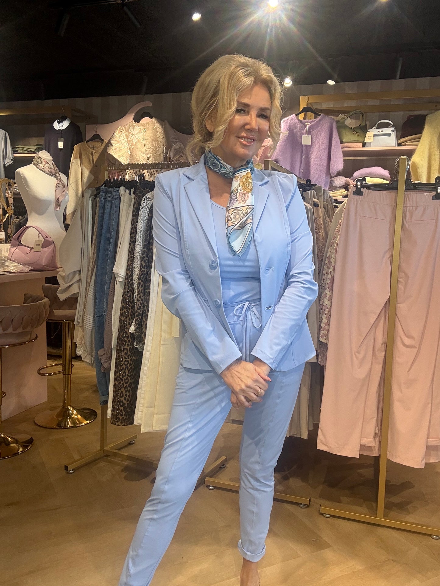 Mi Piace Skinny Trousers Lavender Blue MP202134