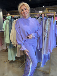 Jogpants streep lila