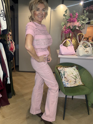 Broek Poederrose knopen