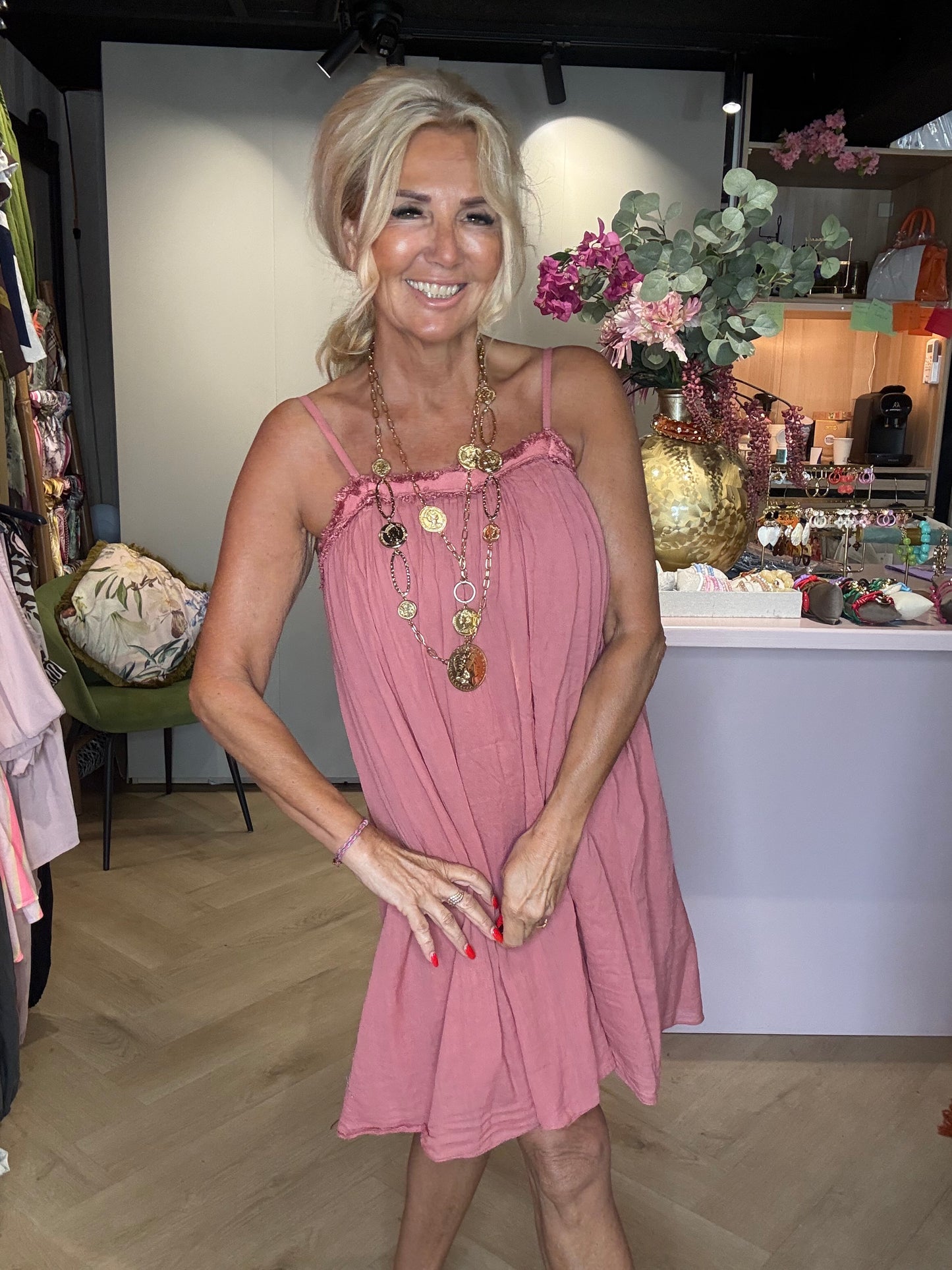 Mykonos Blush Dress short