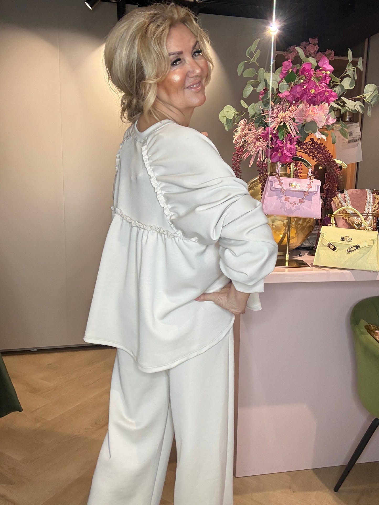 Tweedelige Set Pure Woman crème