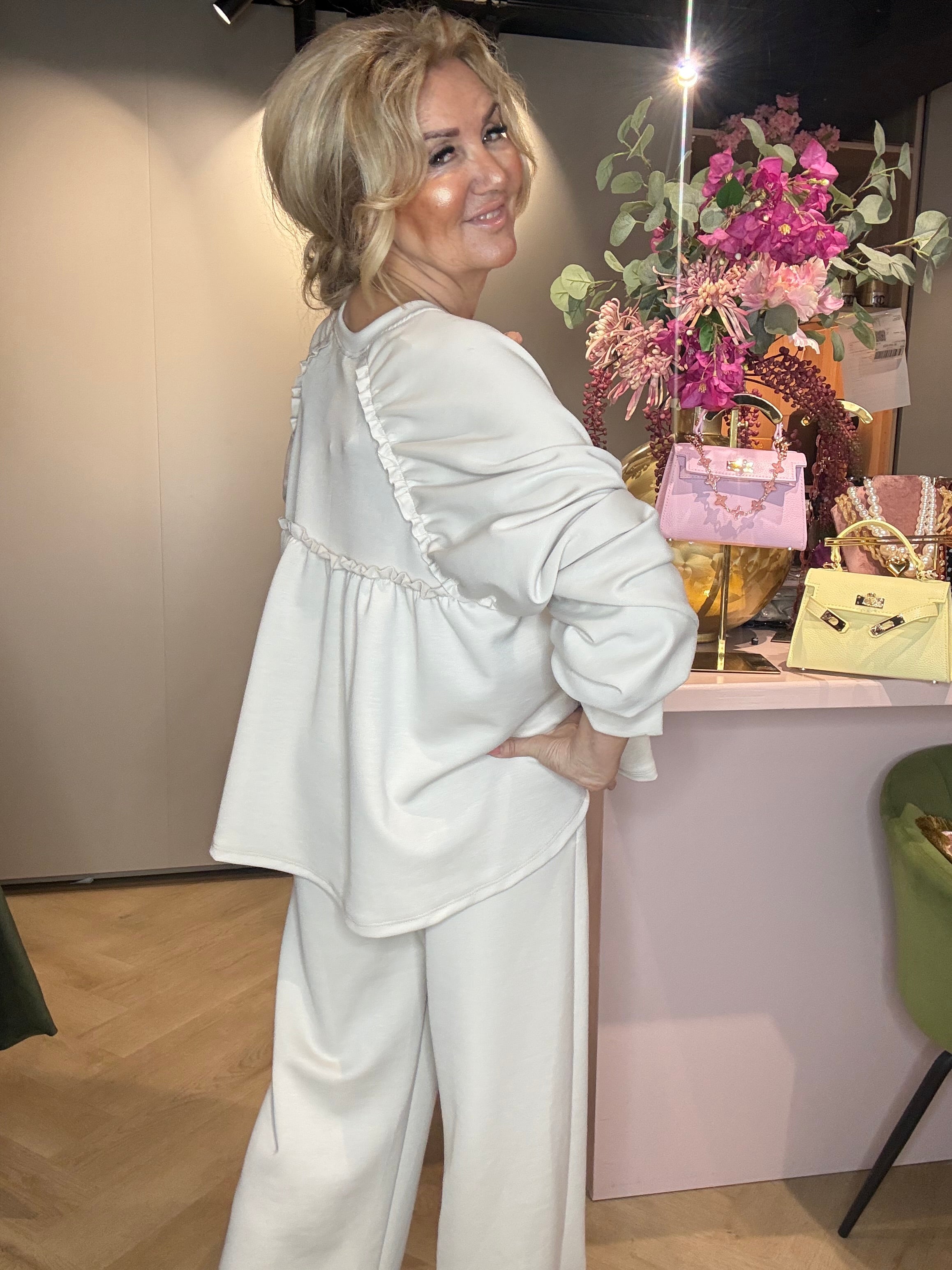 Tweedelige Set Pure Woman crème