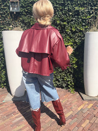 Puh Leatherlook Bordeaux Cape Jasje 🌺
