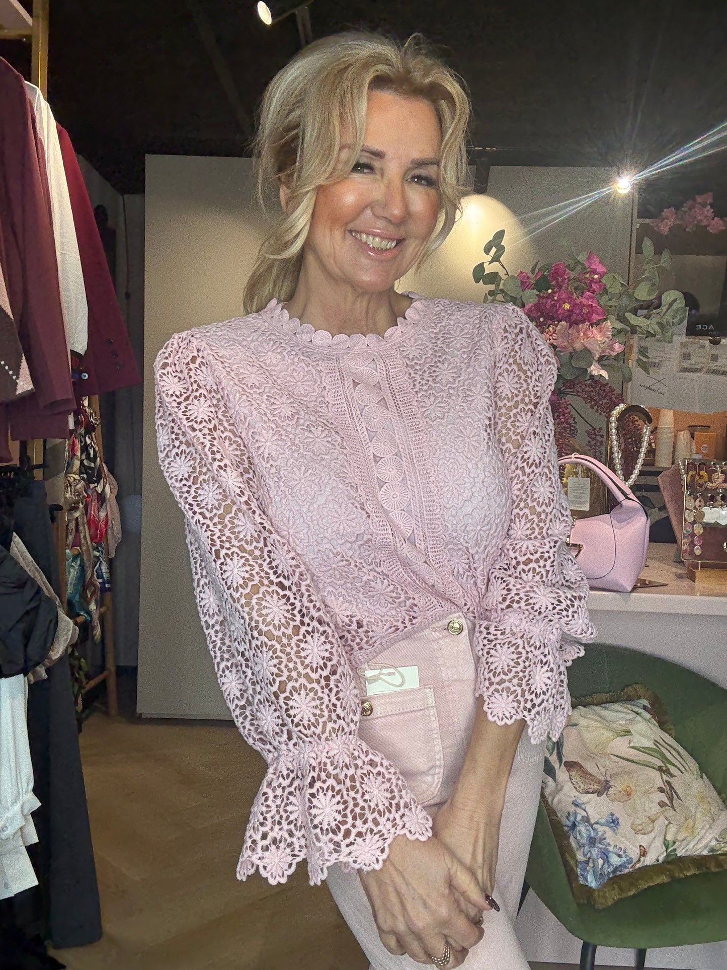 Blouse poeder rose amber