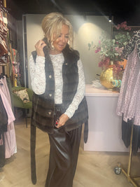 Body warmer Fake Furr nerts