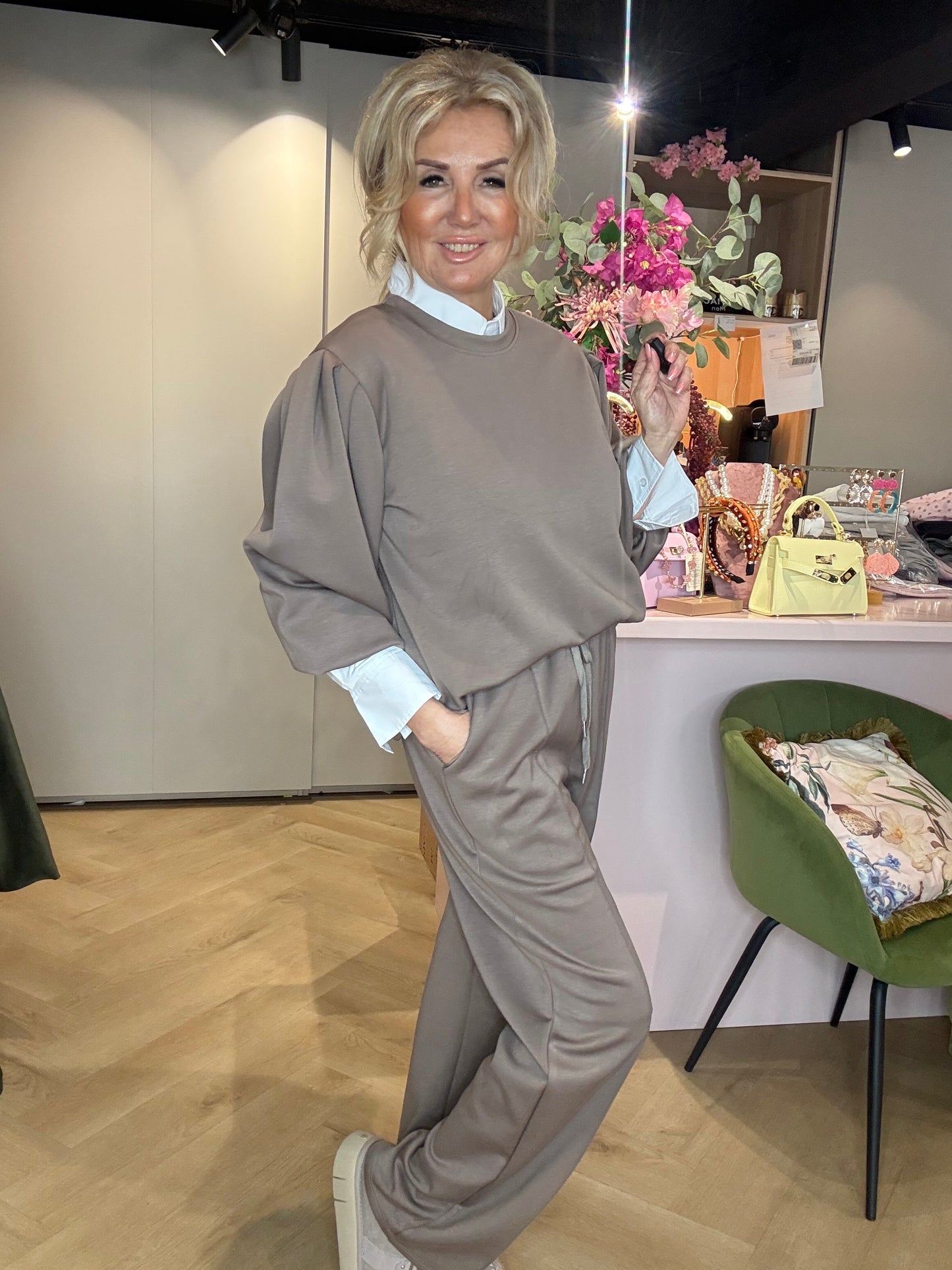 2 Delige Comfy set Ballon Taupe