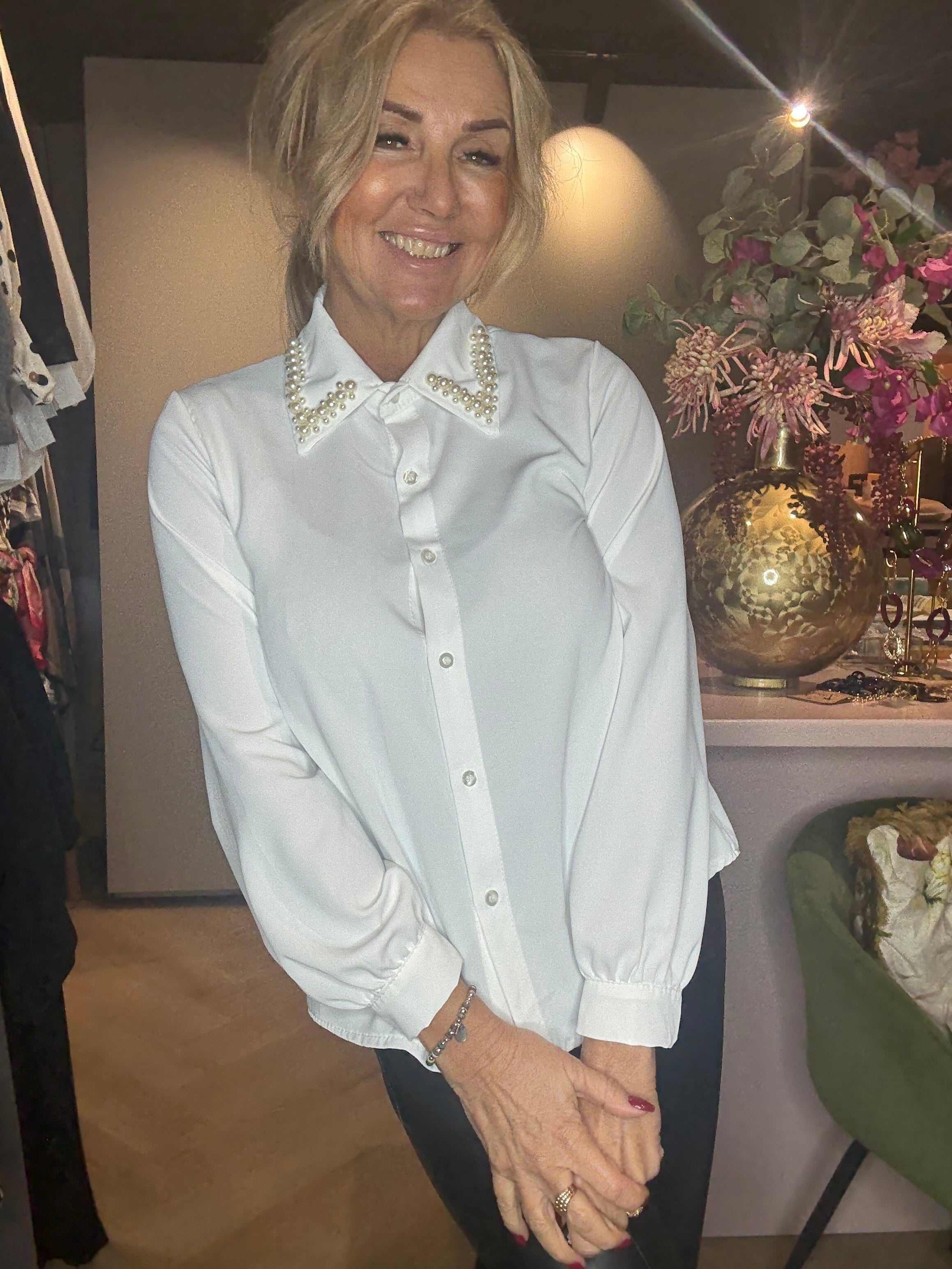 Blouse Pearl Wit