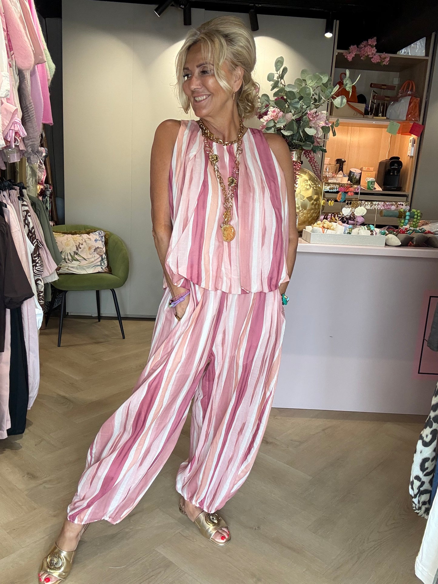 2 Delige set Streep dusty
