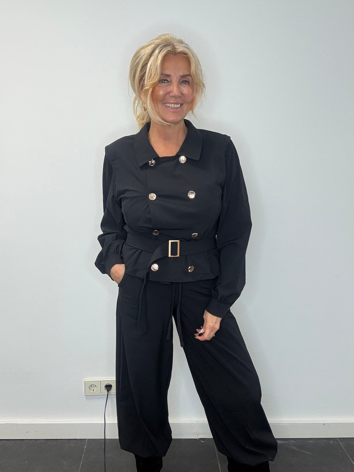 Triple Nine JA92414 Travel-Trenchcoat Schwarz