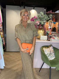 Linnen Broek Camel