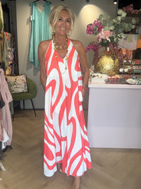 Retro Coral Dress