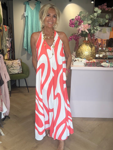 Kleid Retro Koralle