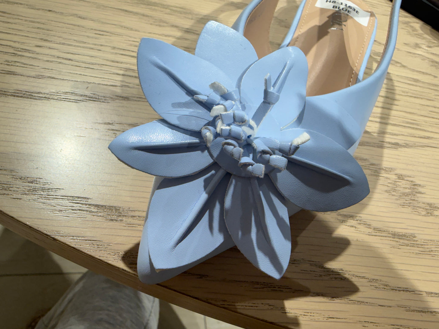 Ballerina lichtblauw sling back