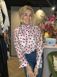 Blouse Rose polkadot