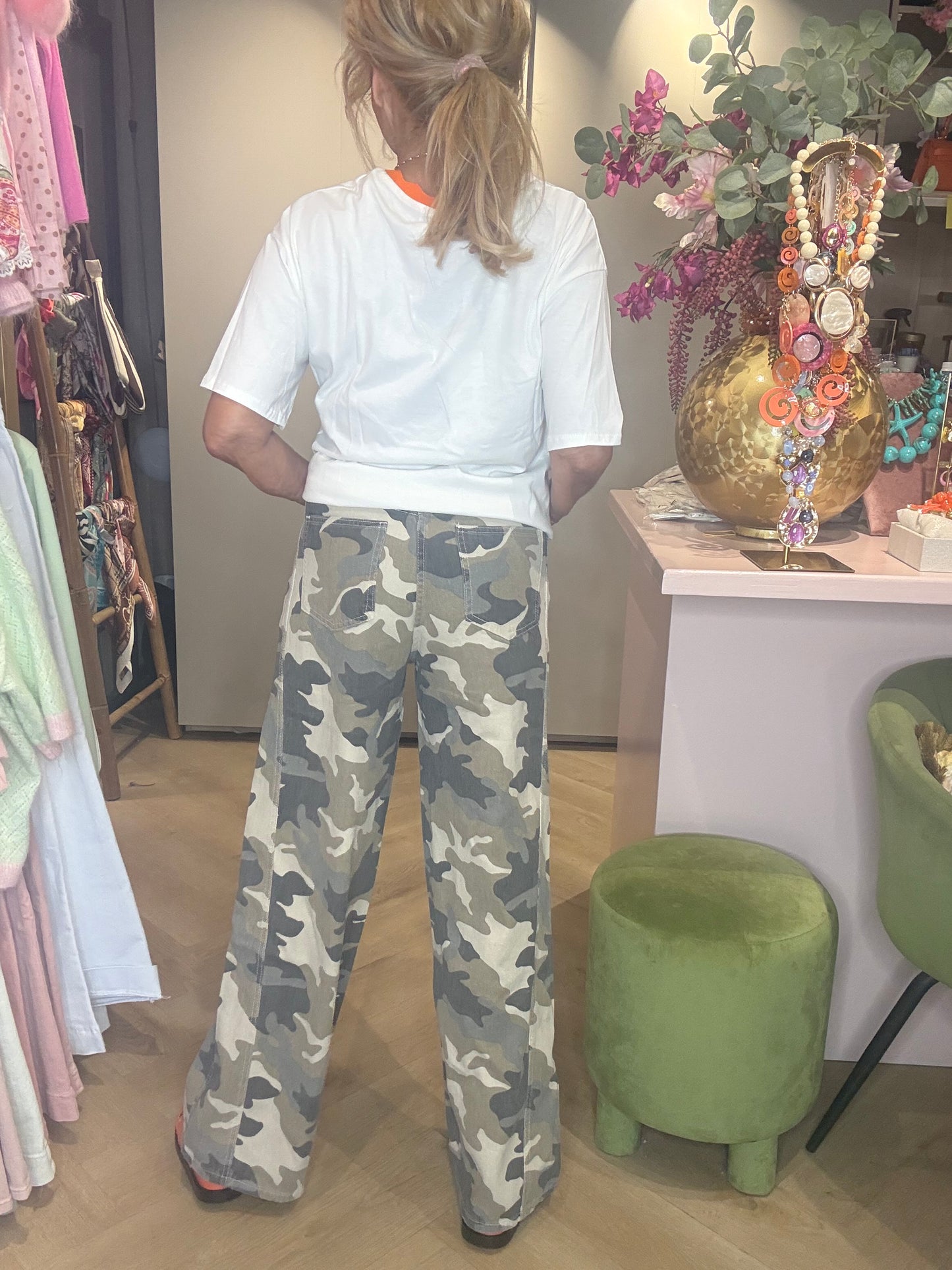 Bukser Camouflage Beige