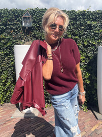 Puh Leatherlook Bordeaux Cape Jasje 🌺
