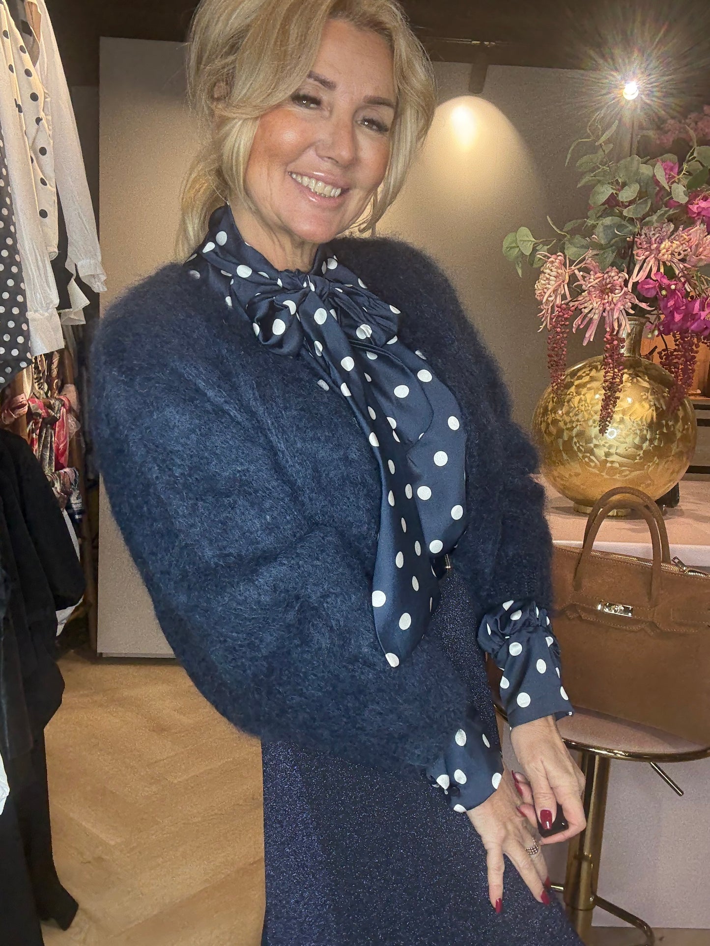 Mohair Vest Dark Bleu