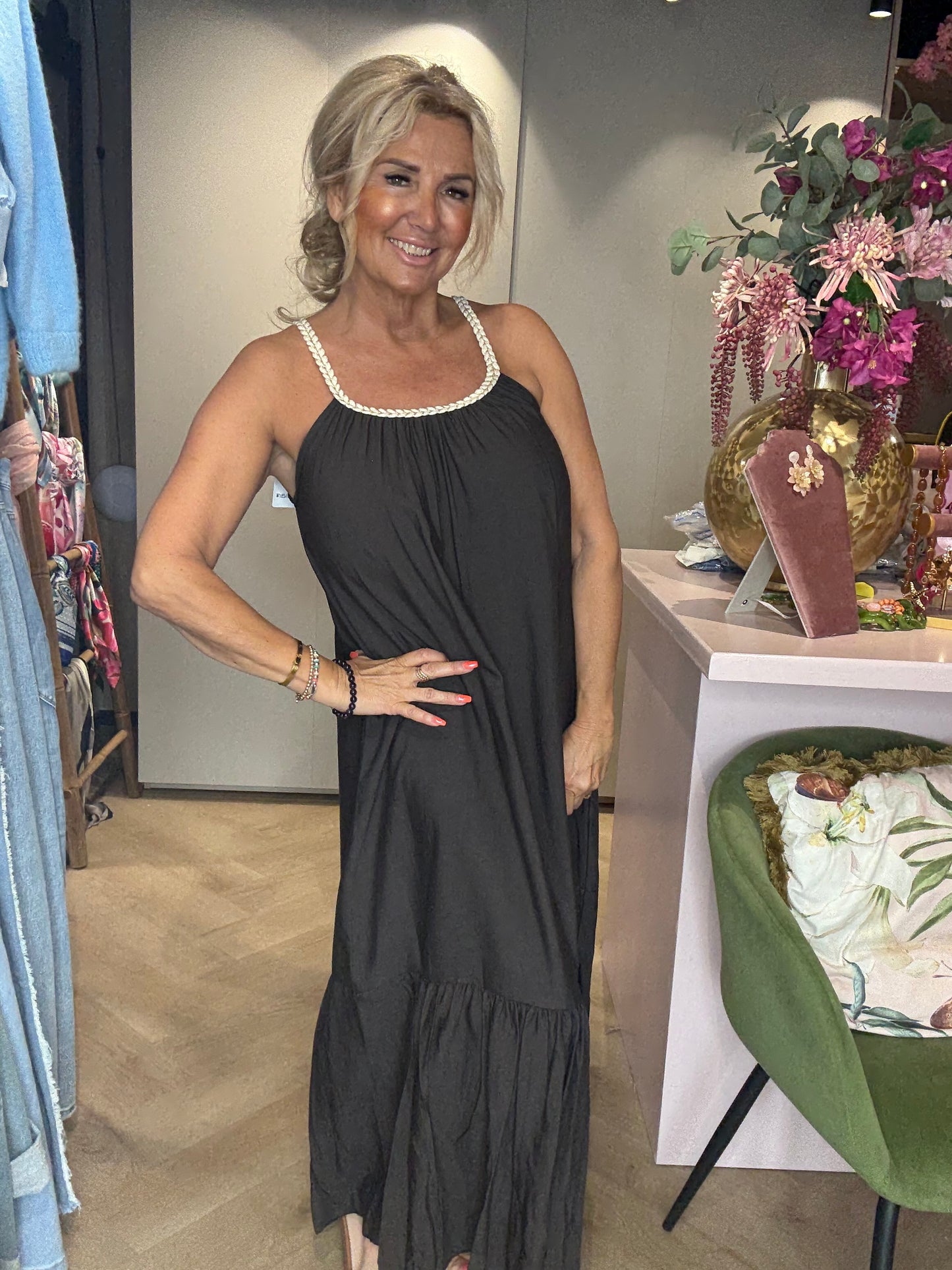 Jurk 🌞 Summer Flowy Dress – Donker Bruin🌞
