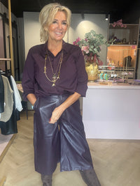 Basisbluse Aubergine