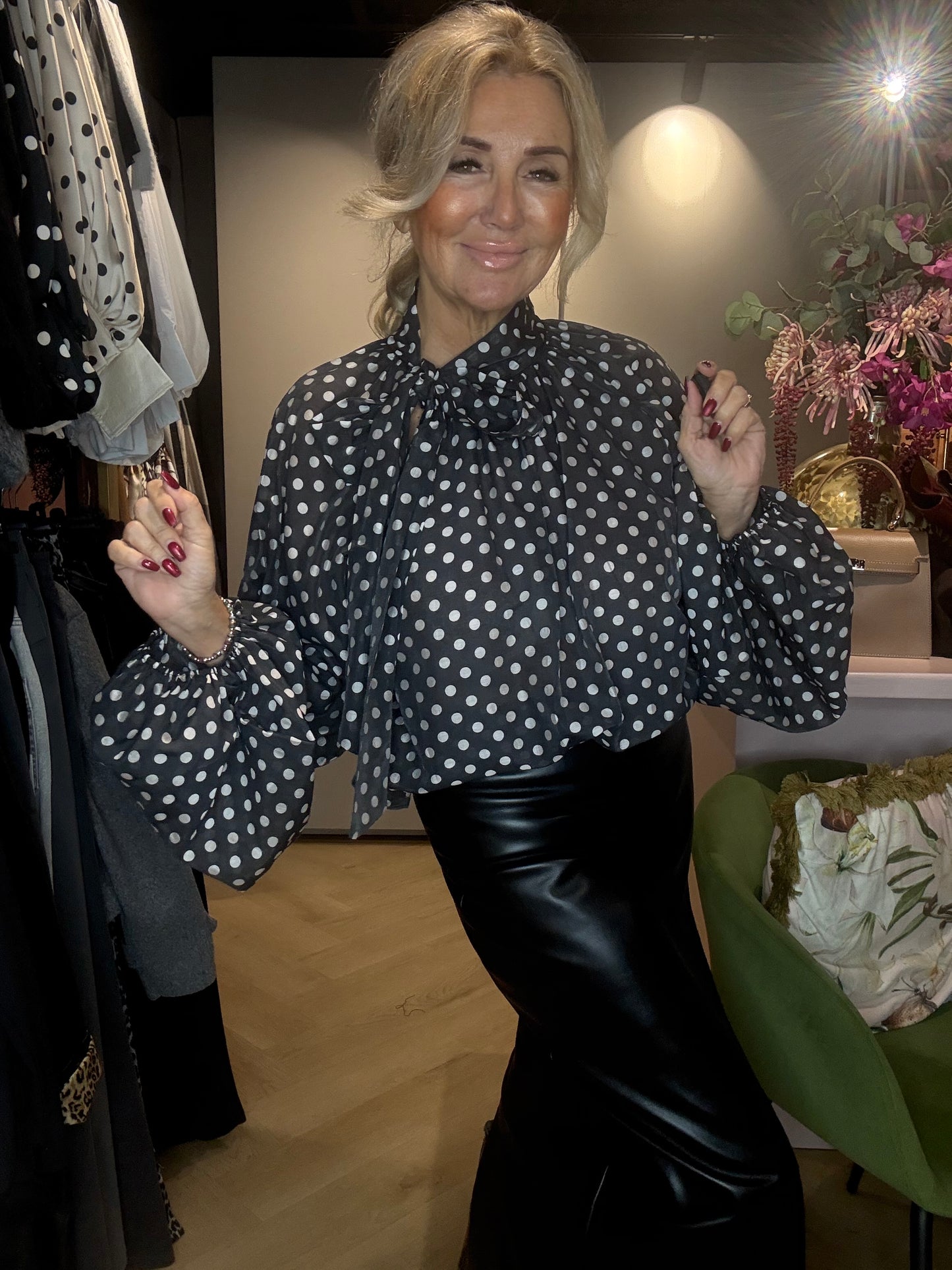 Polkadot zwart Wit Kleine stip