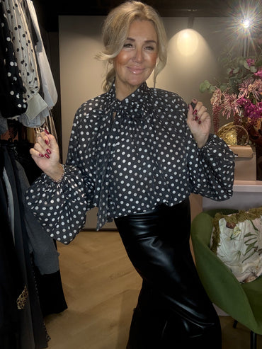 Polkadot zwart Wit Kleine stip