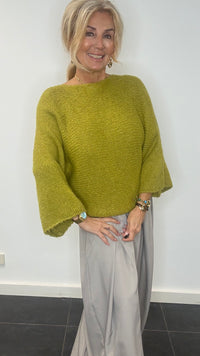 Trui strik mos green reversibel