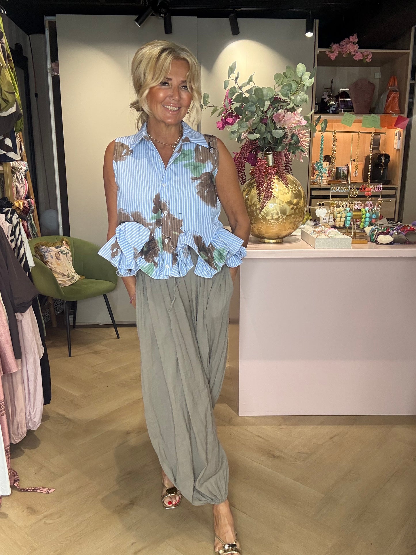 Broek harem Taupe