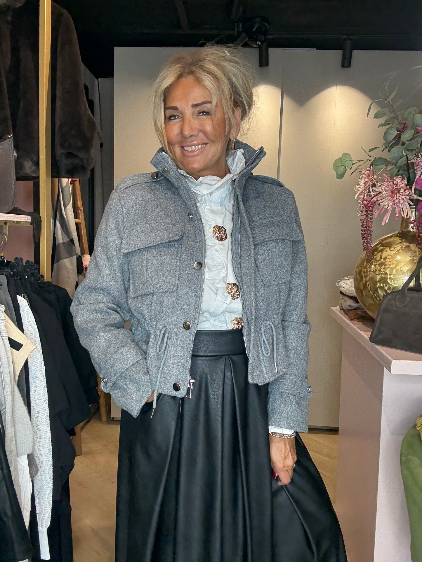 Puh Leatherlook Rok Zwart