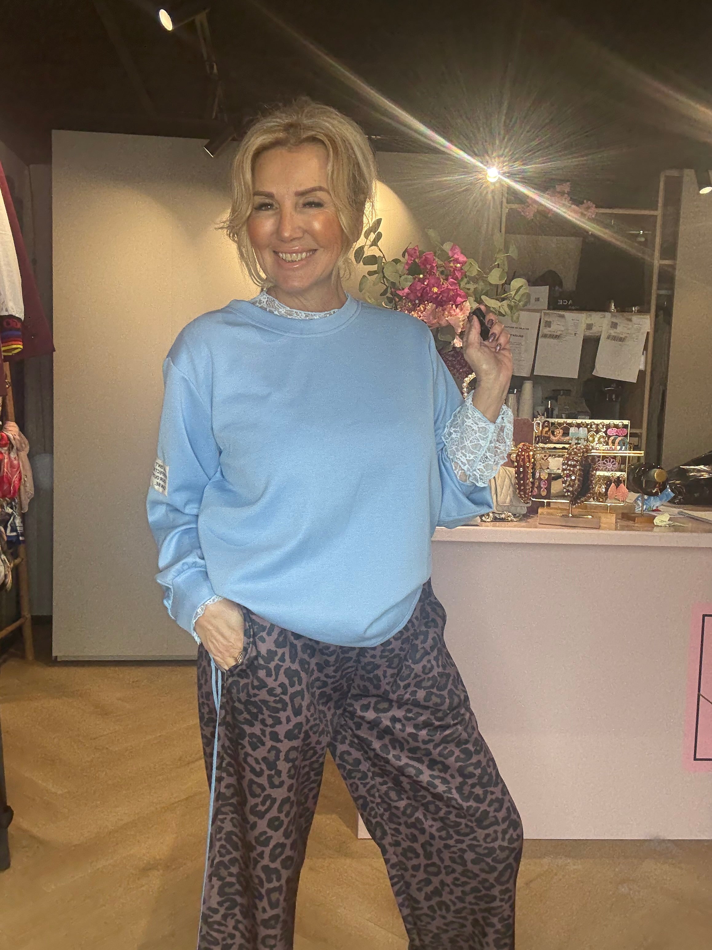 Panther Broek Stripe Blauw 💙