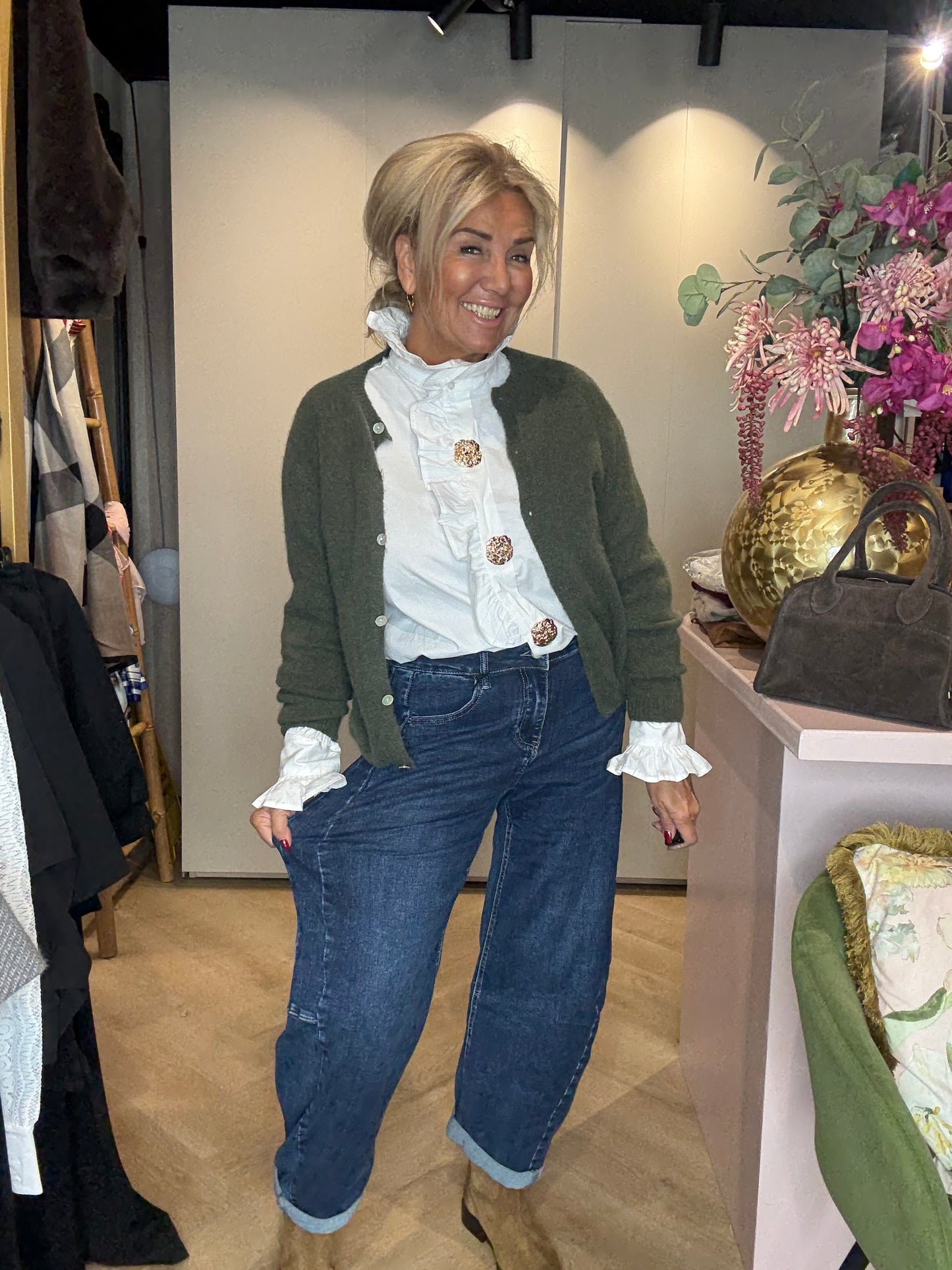 Barrel Jeans Dark Bleu