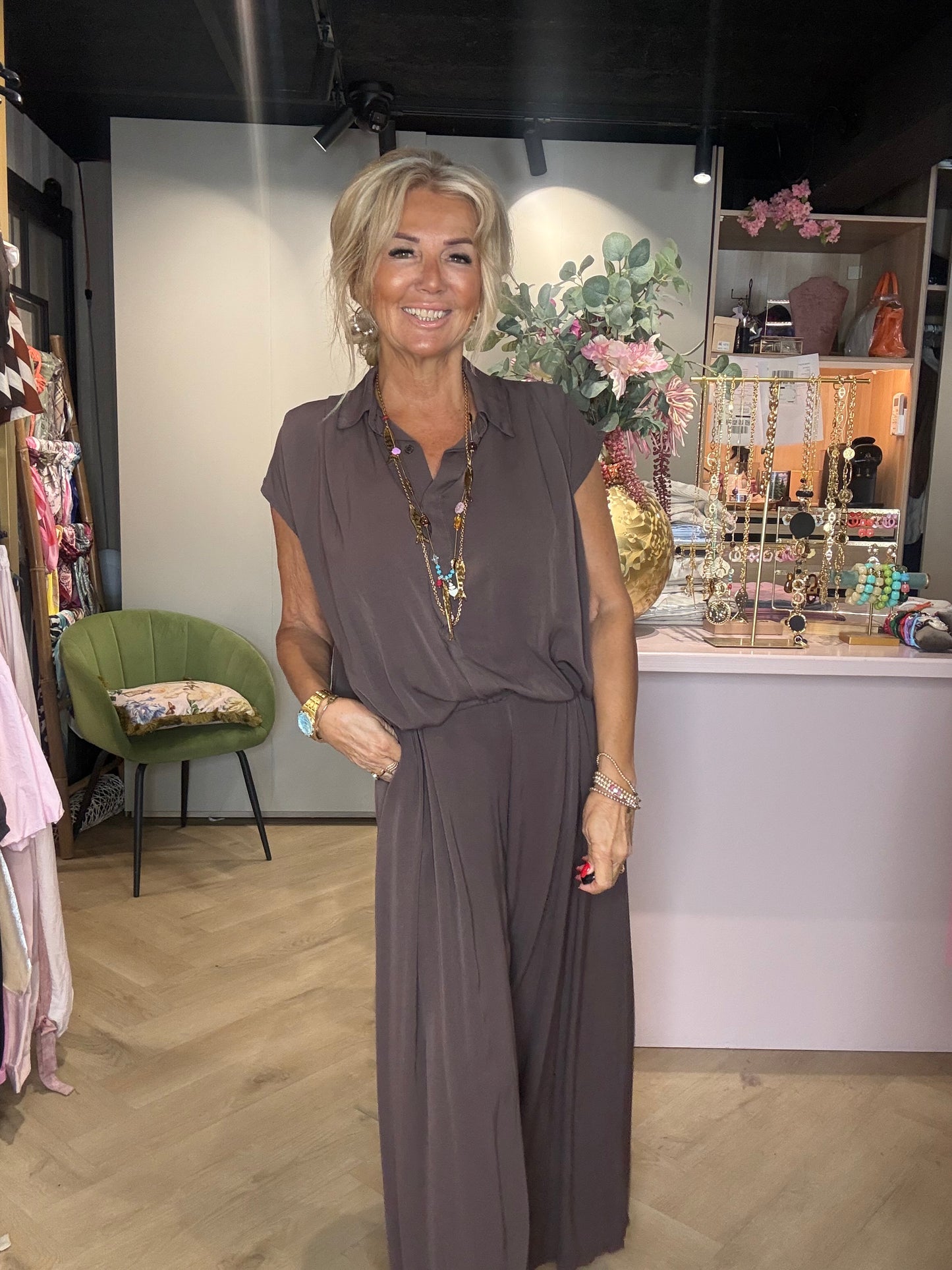 Bluse Emily mørkebrun