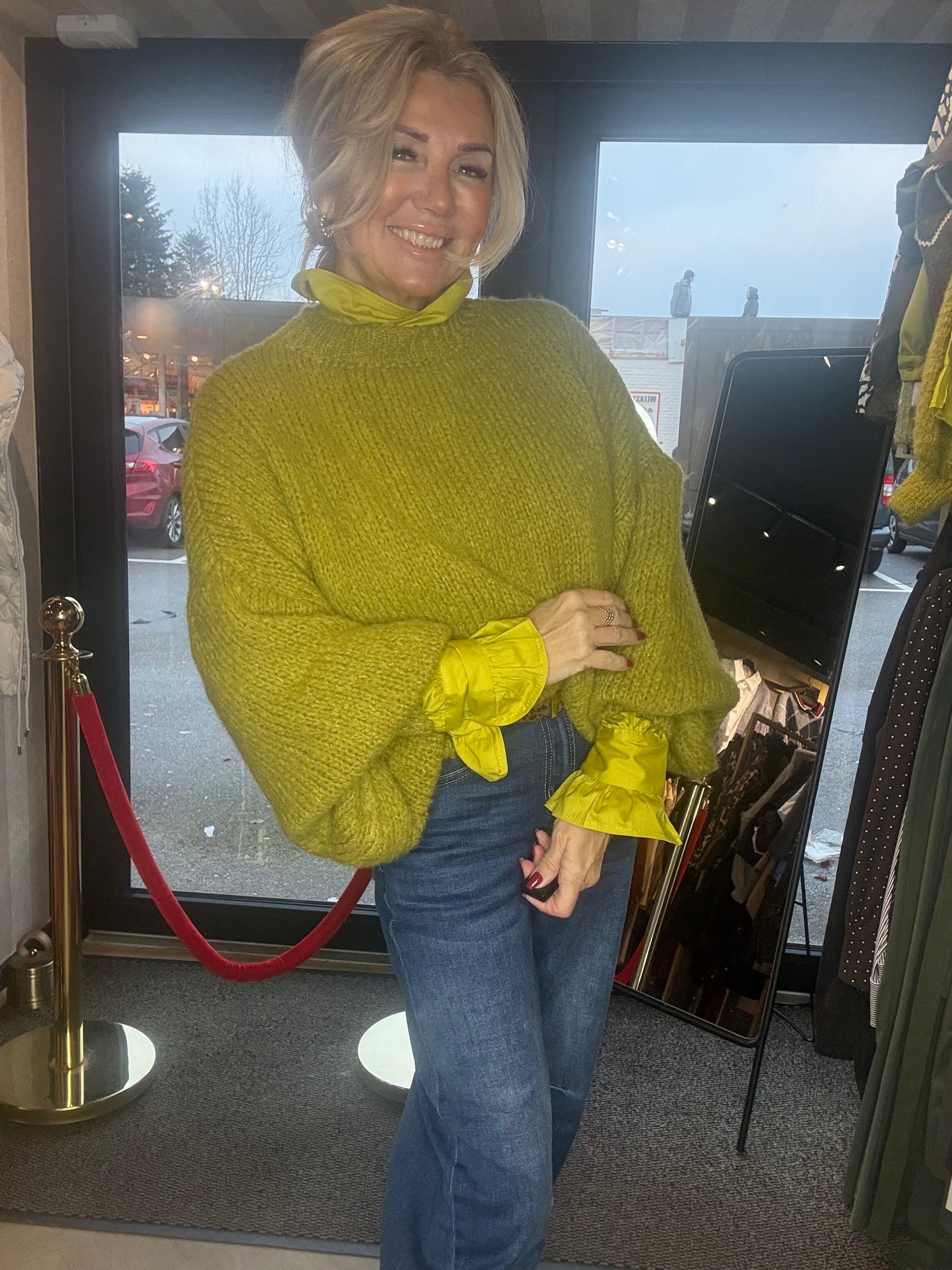 Trui Grof Lime Groen