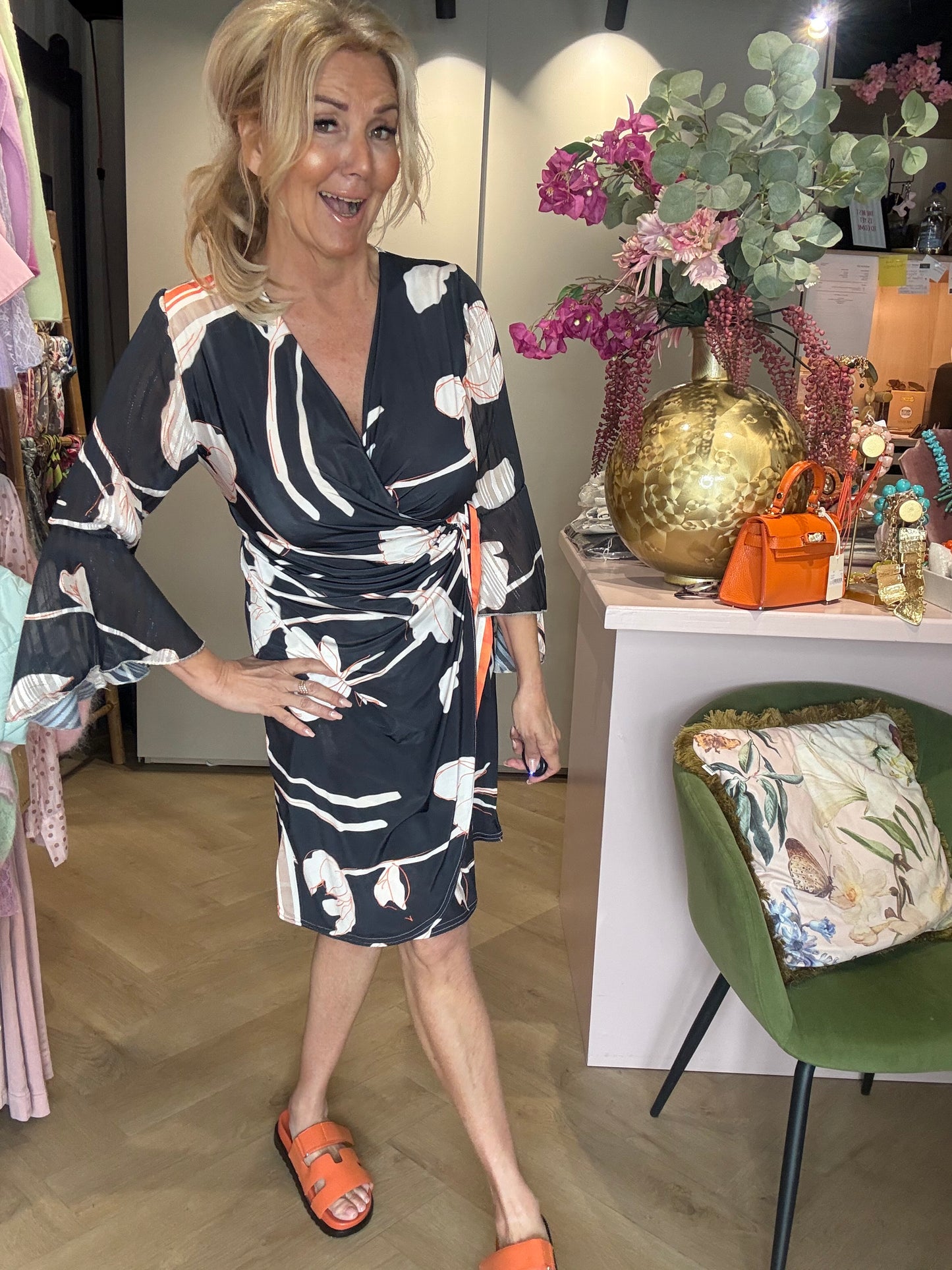 Robe Troyka stretch bleu Orange
