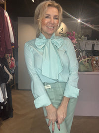 Blouse Mintgroen Bow