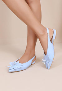 Ballerina lichtblauw sling back