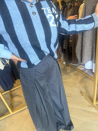 Pull d’équipe 22 bleu à rayures