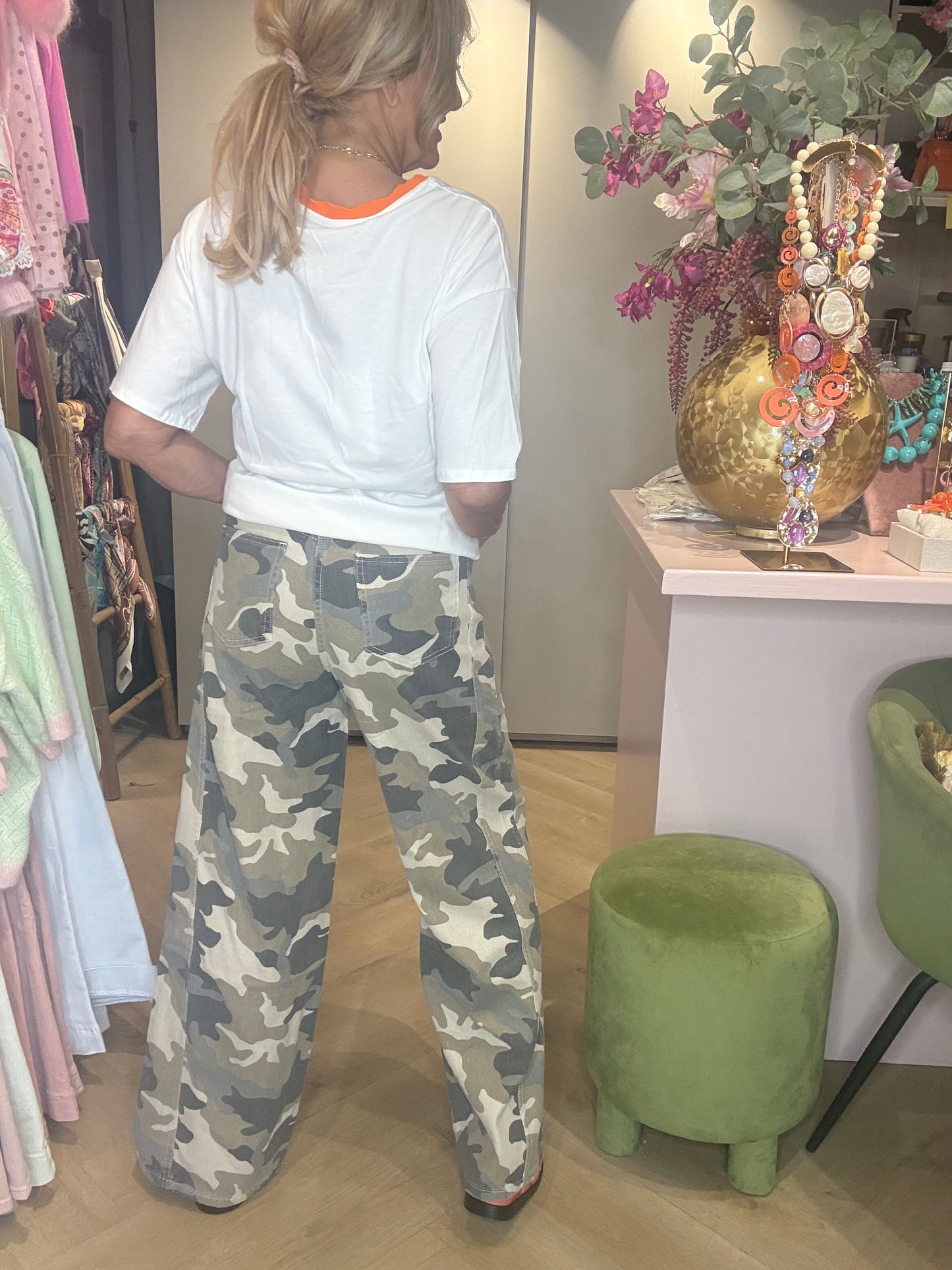 Bukser Camouflage Beige