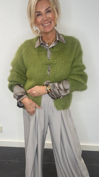 Vest i mohair, Kina, mosgrøn