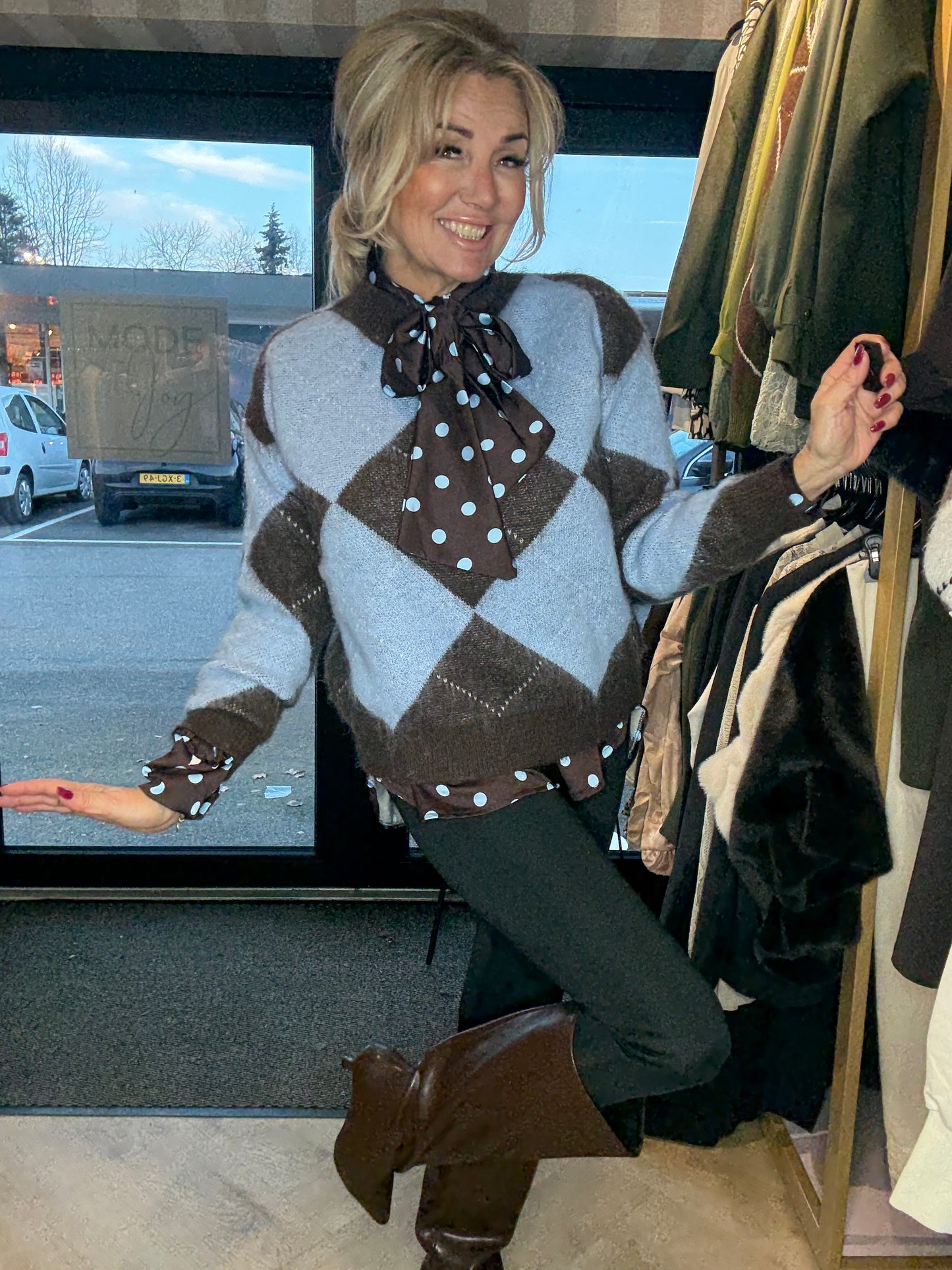 Trui lichtblauw saar