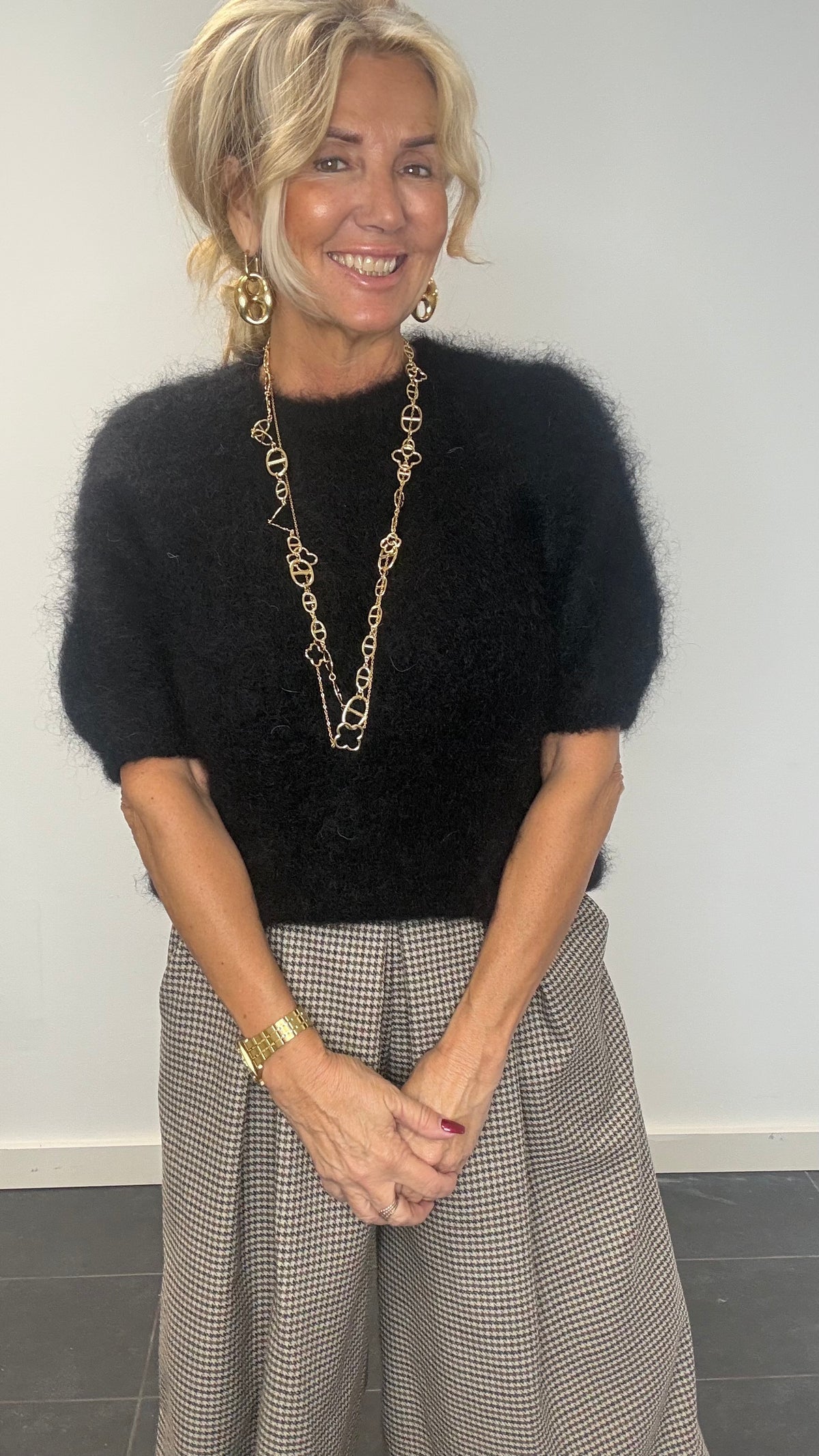 Jersey de mohair negro