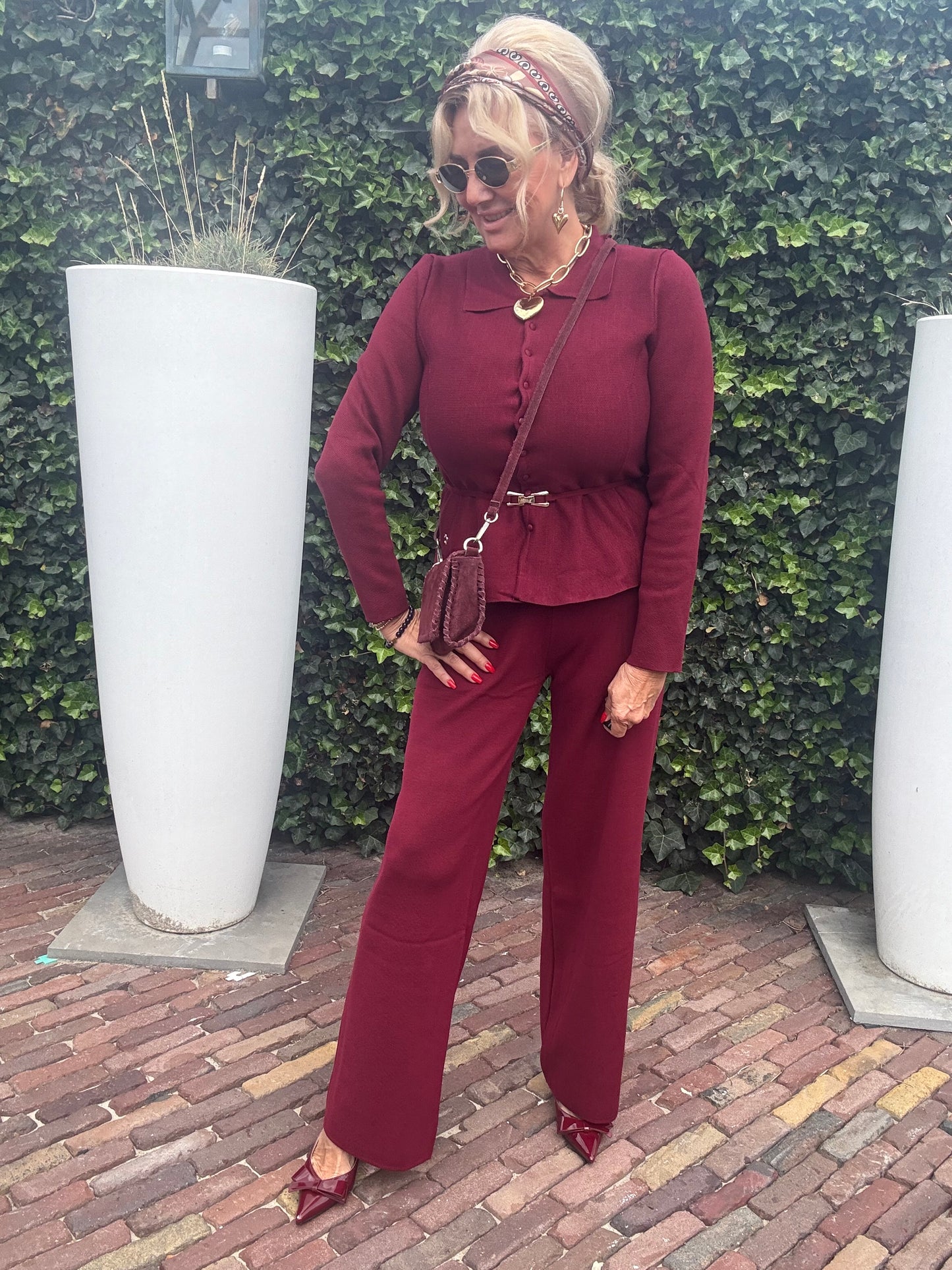 2 pieces pak bordeaux Retro Chic
