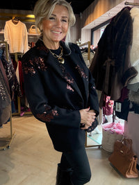 Blazer Zwart Fleur